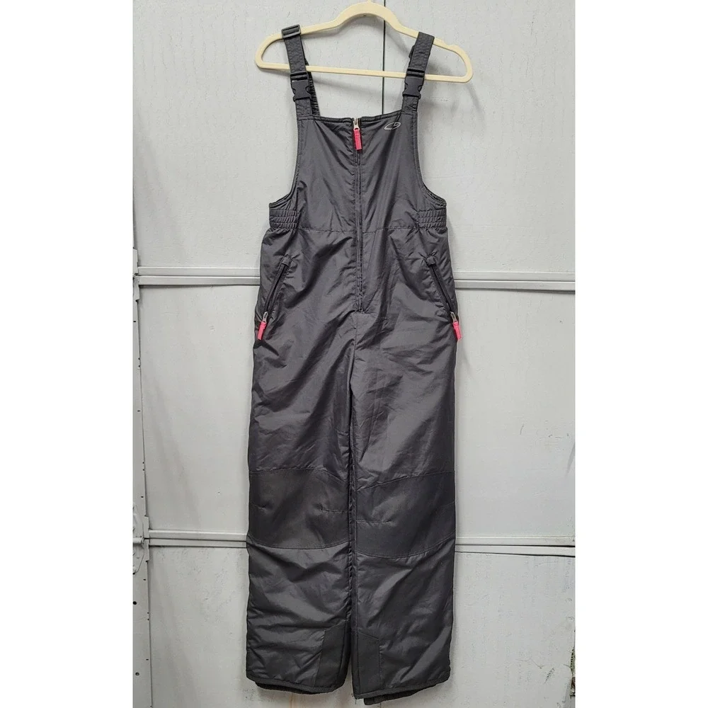 Champion Kids Gray Venture Dry Snow Bib Overalls Ski Pants XL 14-16 L5764B